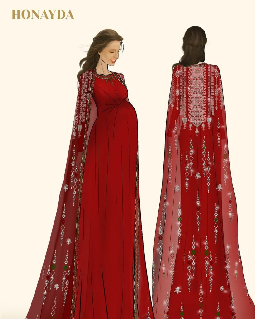 تصميم فستان الملكة من ليث معلوف 