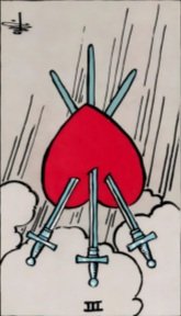 Three of swords, reversed