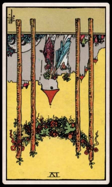 Four of Wands Reversed