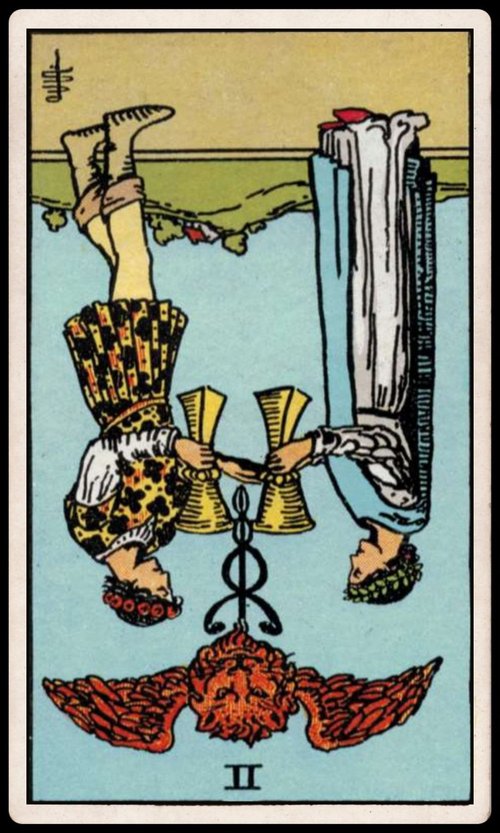  Two of Cups, Reversed