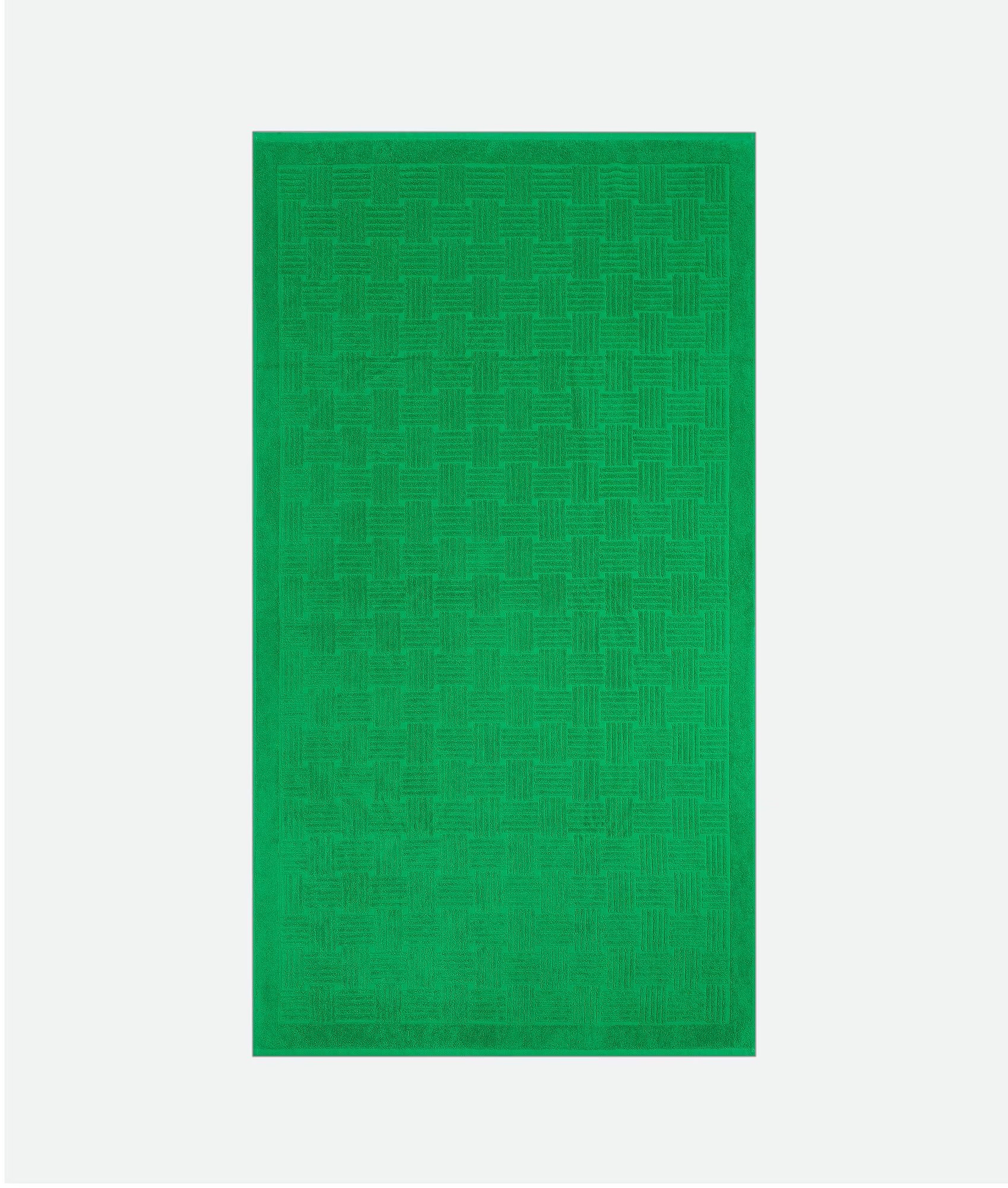 Bottega Veneta Intreccio Pattern Cotton Terry Beach Towel