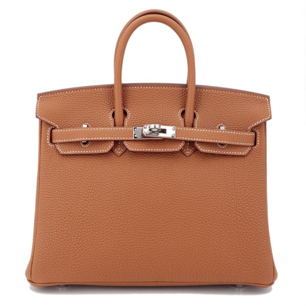 حقيبة Birkin 25 in Gold Togo with Palladium hardware 
