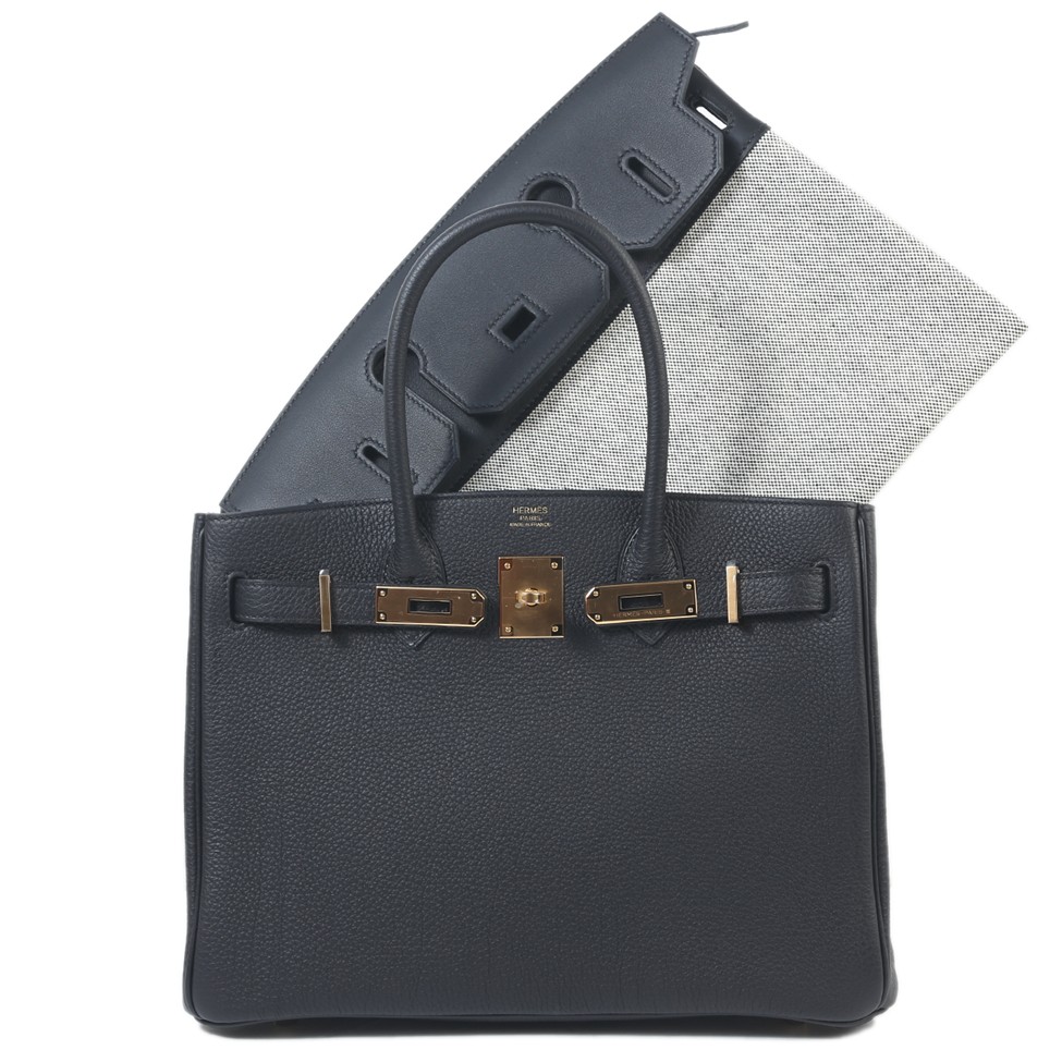 حقيبة Birkin 30 3-in-1 in Black Swift, Togo and Toile GM with Gold hardware 