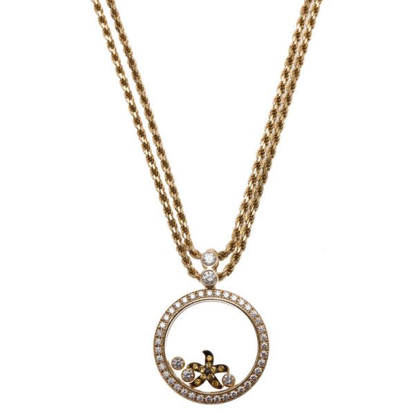 Chopard Happy Diamonds Starfish 18K Yellow Gold Pendant Necklace