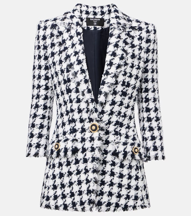 بليزر Balmain Houndstooth tweed