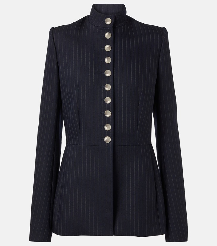 جاكيت Khaite Samuel chalk stripe wool-blend