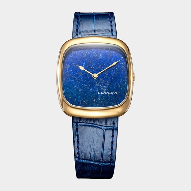ساعة Dennison Natural Stone Lapis Lazuli in gold