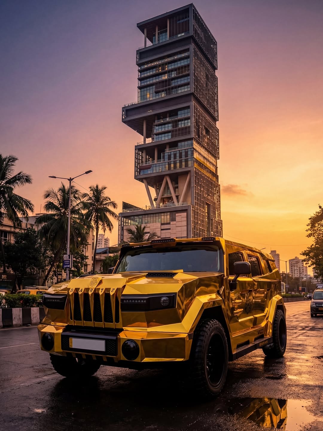 Anant Ambani golden armored car