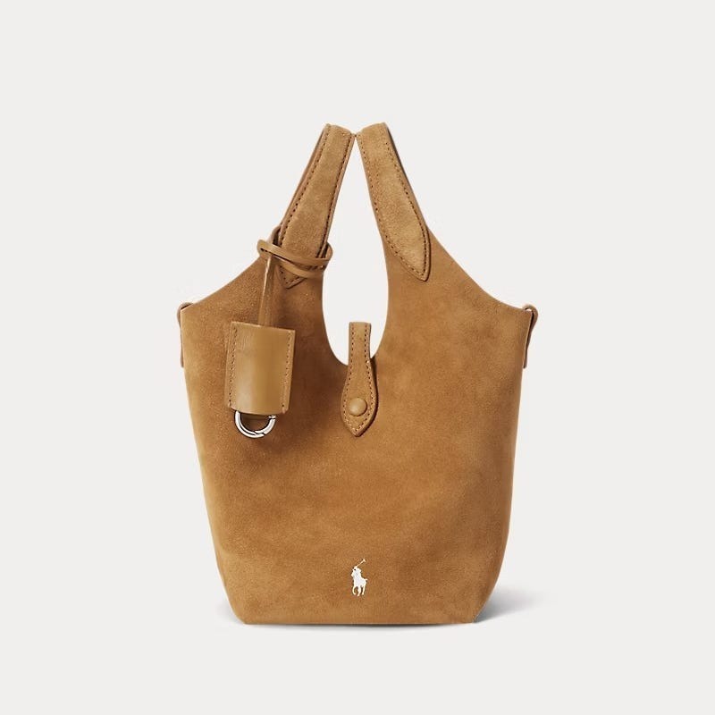 حقيبة Polo Ralph Lauren Large Polo Play Suede Tote