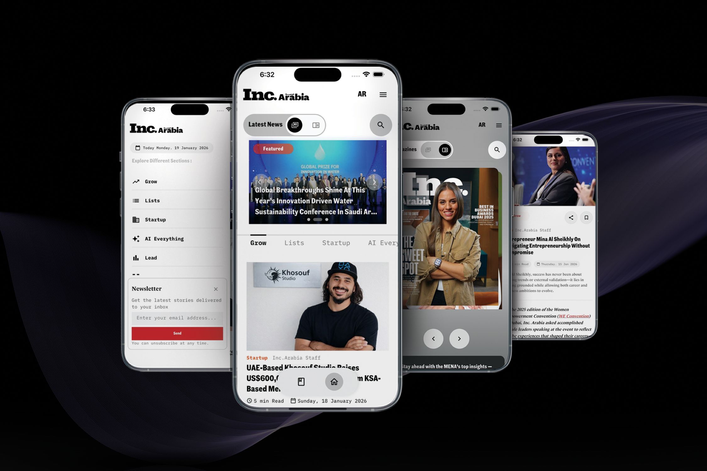Inc. Arabia mobile app