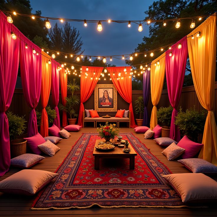 أفكار لتزيين باحة المنزل لسهرات رمضان